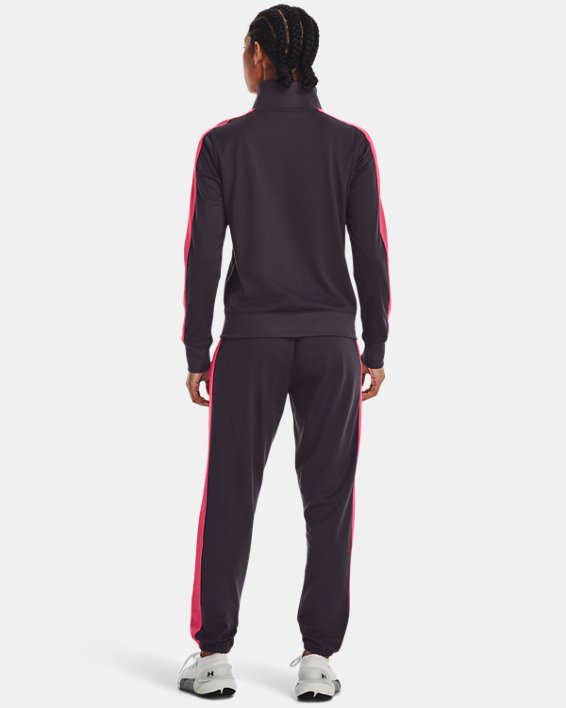 Damen UA Trainingsanzug aus Trikotstoff, Purple, pdpMainDesktop image number 1